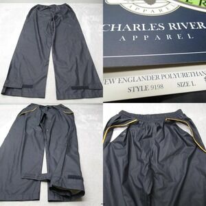 Charles River Pants Large Navy Blue The New Englander Waterproof Stretch 30x31 *